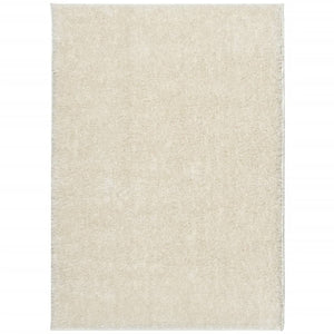 Tappeto Pelo Lungo Effetto Lucido Crema 200x280 cm 375667