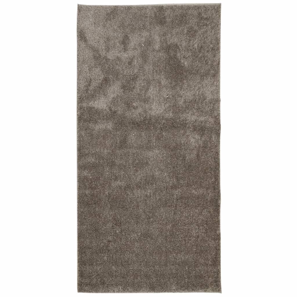 Tappeto a Pelo Lucido Lungo ISTAN Effetto Grigio 100x200 cmcod mxl 86022