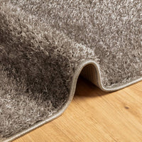 Tappeto a Pelo Lungo Effetto Lucido Grigio 200x280 cm 375679