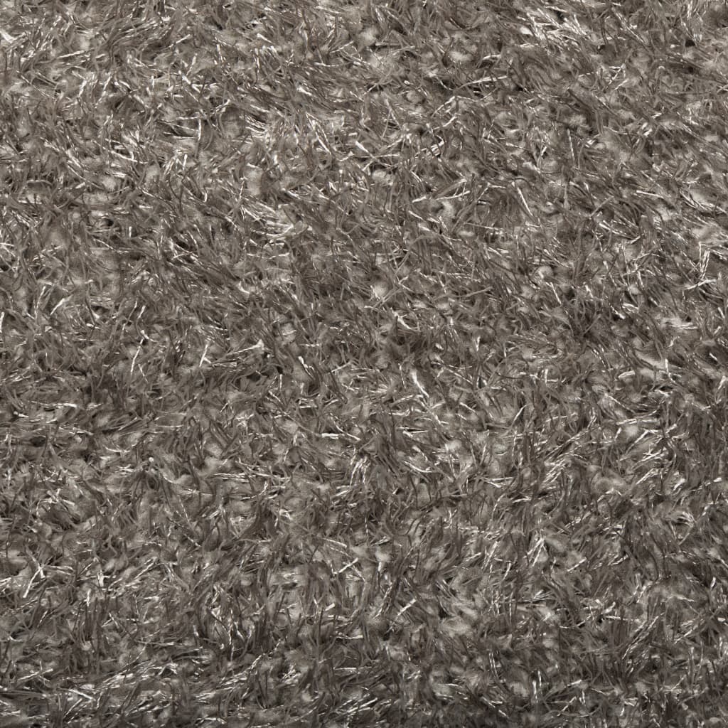 Tappeto a Pelo Lungo Effetto Lucido Grigio 240x340 cm 375680