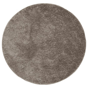 Tappeto a Pelo Lungo Effetto Lucido Grigio Ø 160 cm 375684