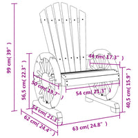 Sedie da Giardino Adirondack 4 pz in Legno Massello di Abete 3207118