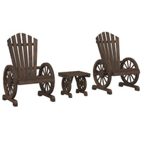 Set Salotto da Giardino 3 pz in Legno Massello di Abete 3207122