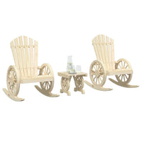 Set Salotto da Giardino 3 pz in Legno Massello di Abete 3207123