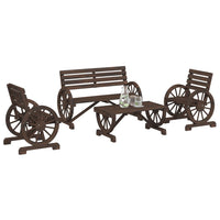 Set Salotto da Giardino 4 pz in Legno Massello di Abetecod mxl 116541