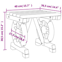 Poggiapiedi da Giardino 2 pz in Legno Massello di Abete 3207133