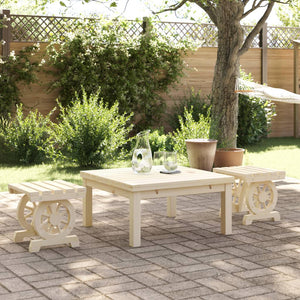 Poggiapiedi da Giardino 2 pz in Legno Massello di Abetecod mxl 91411