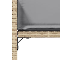 Sedie da Giardino con Cuscini 4 pz Beige Misto in Polyrattan 364989