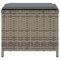 Sgabelli Giardino con Cuscini 4pz Grigi 41x41x36cm Polyrattan 365043