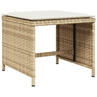 Sgabelli Giardino con Cuscini 4pz Beige 41x41x36cm Polyrattan 365045