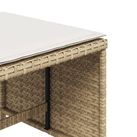 Sgabelli Giardino con Cuscini 4pz Beige 41x41x36cm Polyrattan 365045