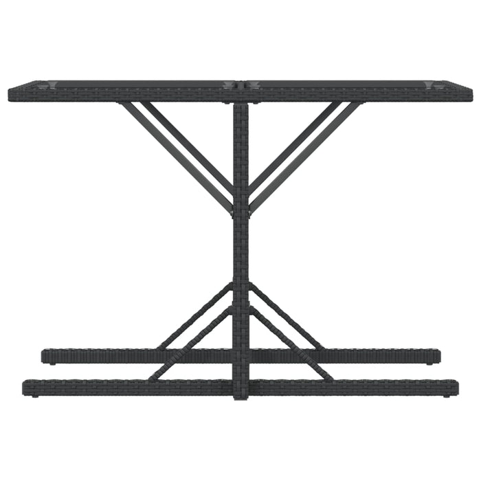 Set da Bistrò 3 pz con Cuscini Nero in Polyrattan 365063