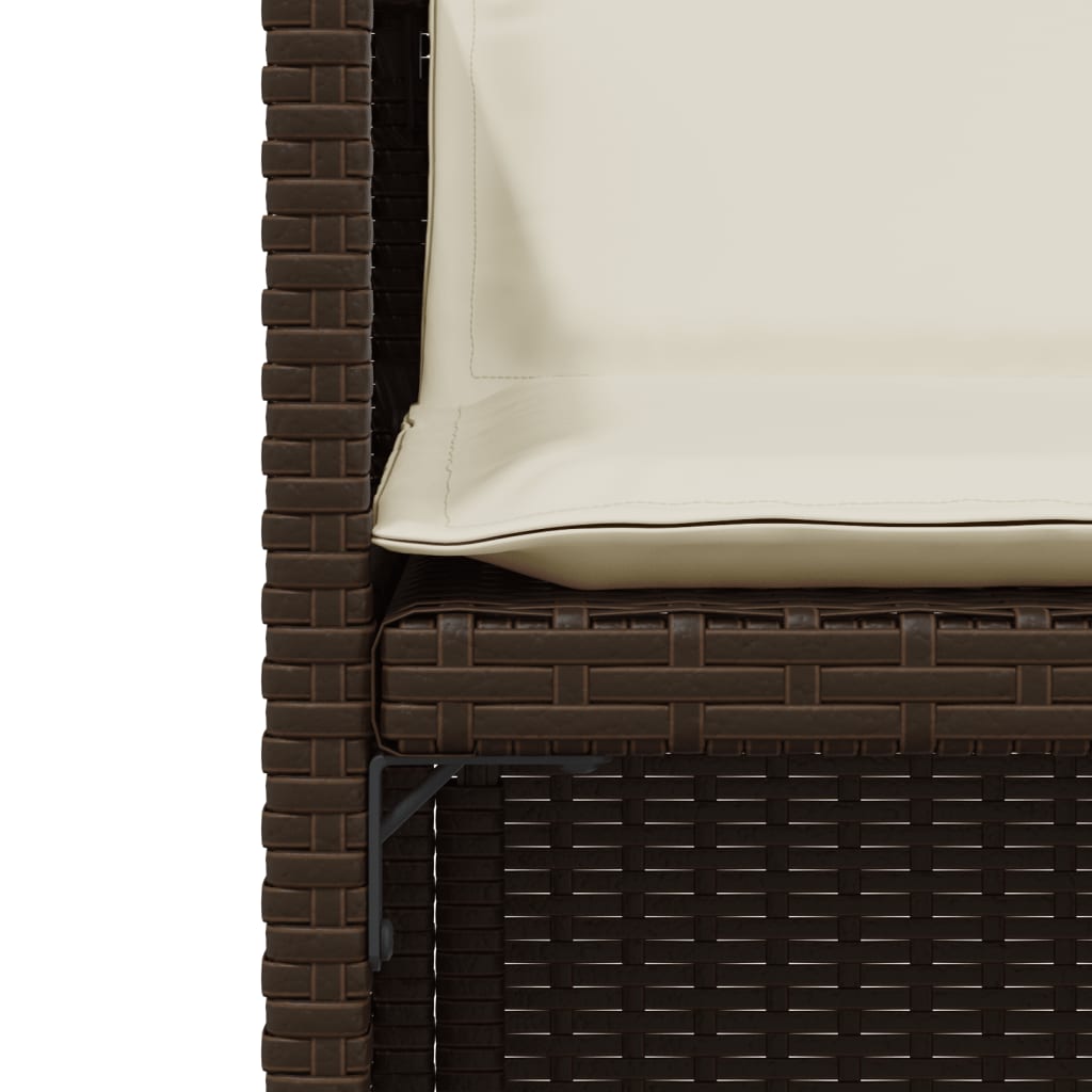 Set Bistrò 3 pz con Cuscini Marrone in Polyrattan 365065