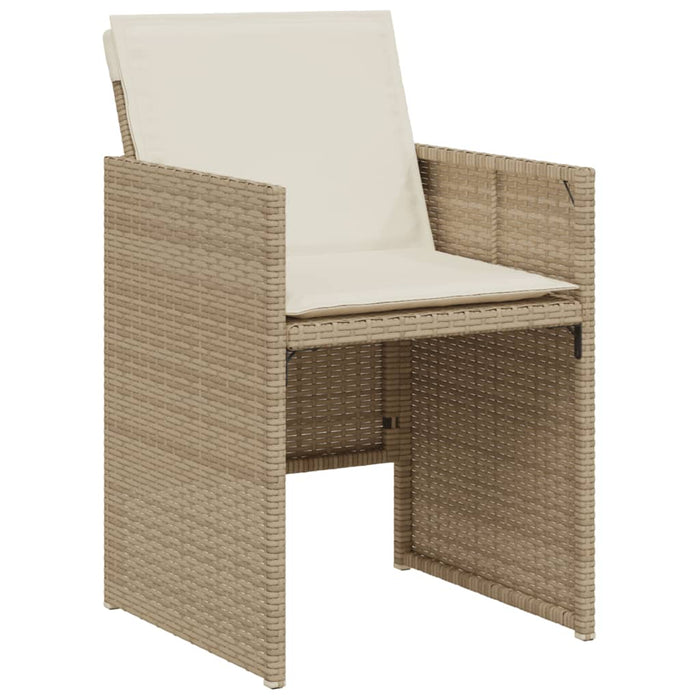 Set da Bistrò 3 pz con Cuscini Beige in Polyrattan 365069