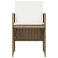 Set da Bistrò 3 pz con Cuscini Beige in Polyrattan 365069