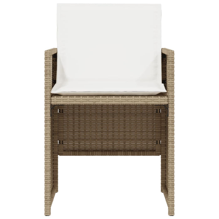 Set da Bistrò 3 pz con Cuscini Beige in Polyrattan 365069