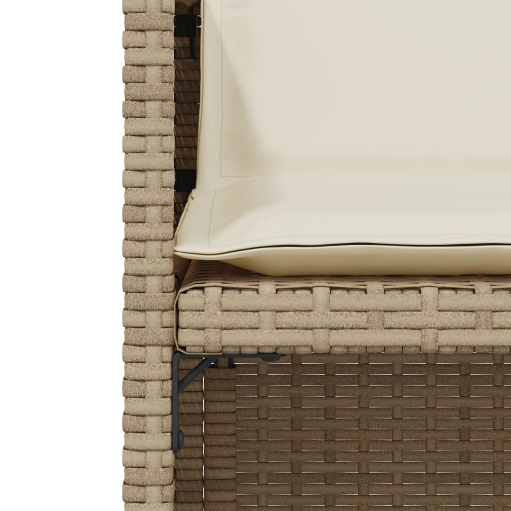 Set da Bistrò 3 pz con Cuscini Beige in Polyrattan 365069