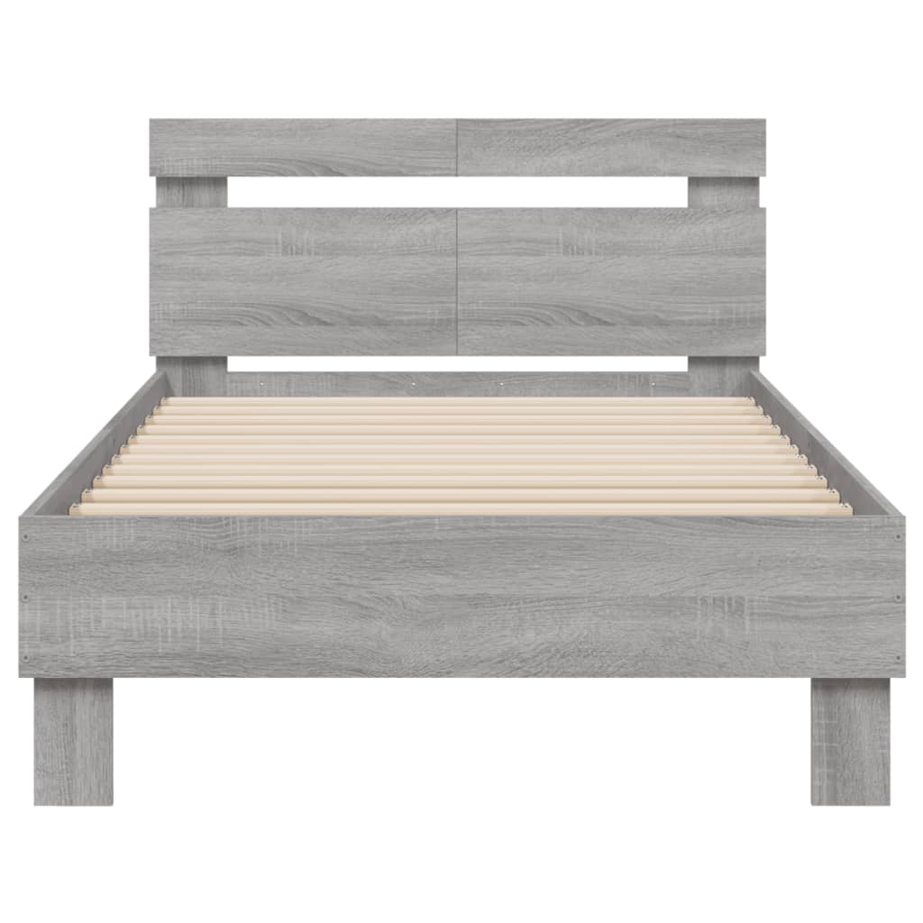 Giroletto Testiera Grigio Sonoma 100x200 cm Legno Multistrato 838531