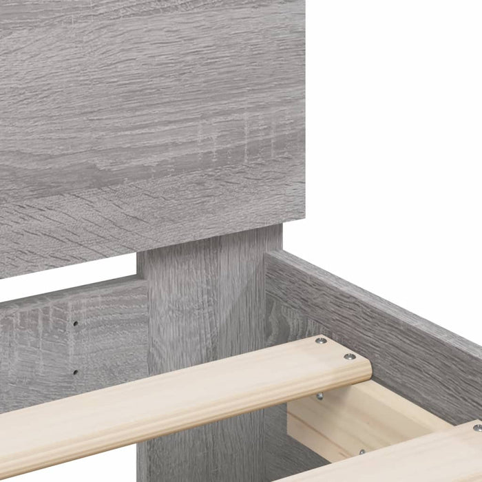 Giroletto Testiera Grigio Sonoma 100x200 cm Legno Multistrato 838531