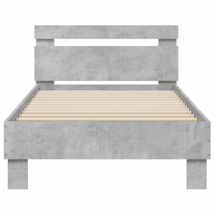 Giroletto Testiera Grigio Cemento 90x200 cm Legno Multistrato 838536