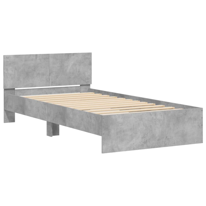 Giroletto Testiera Grigio Cemento 100x200 cm Legno Multistrato 838620