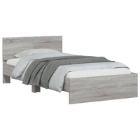 Giroletto Testiera Grigio Sonoma 100x200 cm Legno Multistrato 838622