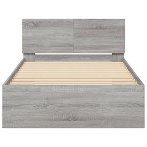 Giroletto Testiera Grigio Sonoma 100x200 cm Legno Multistrato 838622