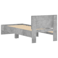 Giroletto e Testiera Grigio Cemento 90x190 cm Legno Multistrato 838655