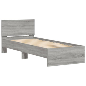 Giroletto con Testiera Grigio Sonoma 90x190cm Legno Multistratocod mxl 86533