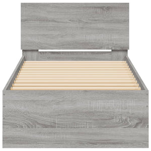 Giroletto con Testiera Grigio Sonoma 75x190cm Legno Multistrato 838664