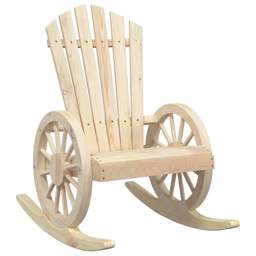 Sedia a Dondolo Adirondack in Legno Massello di Abete 365093