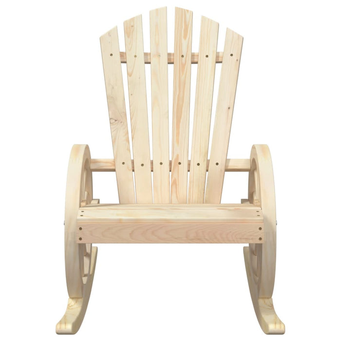 Sedia a Dondolo Adirondack in Legno Massello di Abete 365093