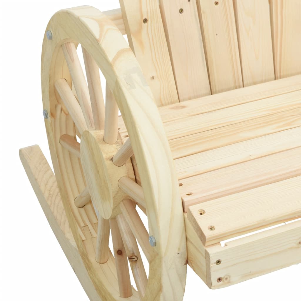 Sedia a Dondolo Adirondack in Legno Massello di Abete 365093