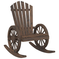 Sedia a Dondolo Adirondack in Legno Massello di Abete 365094