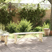 Panca da Giardino 115 cm in Legno Massello di Abetecod mxl 115257