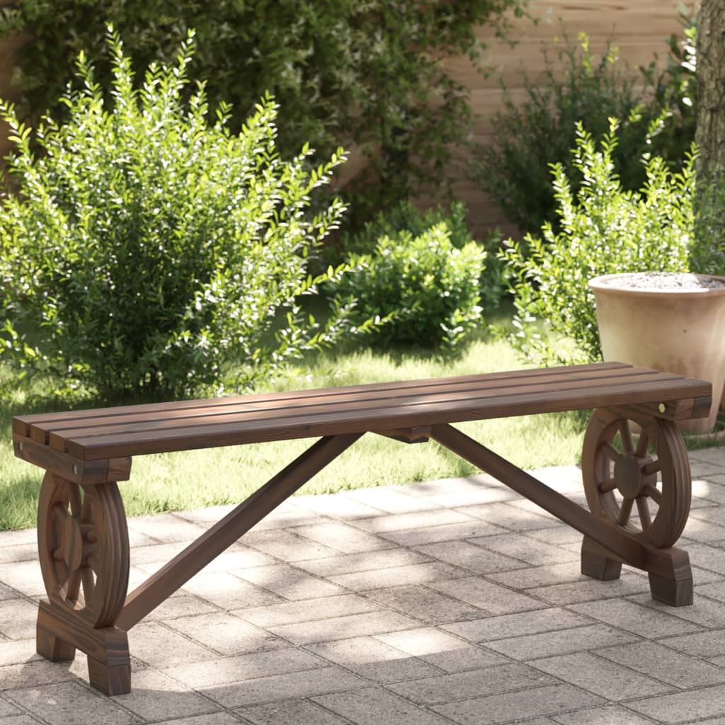 Panca da Giardino 115 cm in Legno Massello di Abetecod mxl 91293