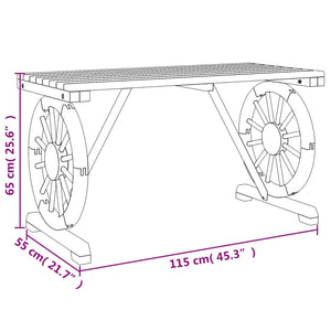 Tavolo da Giardino 115x55x65 cm in Legno Massello di Abete 365113