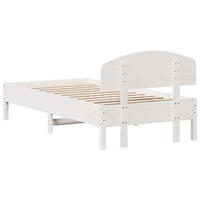 Letto senza Materasso Bianco 90x190 cm in Legno Massello Pino 3207238