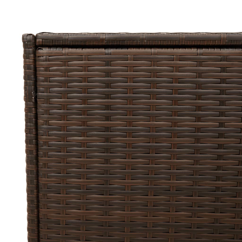 Contenitore da Giardino Marrone 283L in Polyrattan 365313