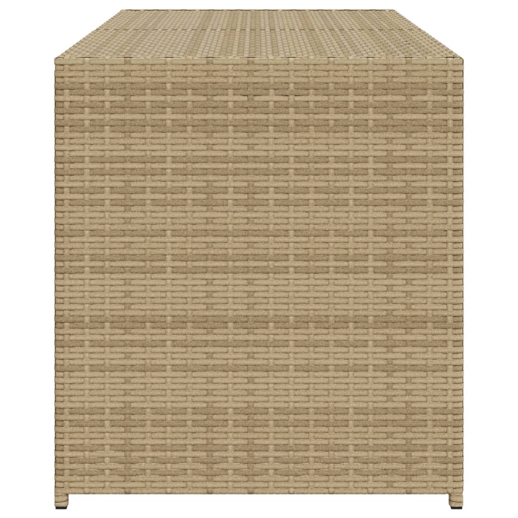 Contenitore da Giardino Beige Misto 283L in Polyrattan 365315