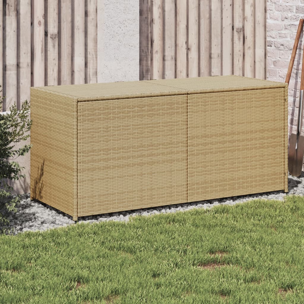 Contenitore da Giardino Beige Misto 283L in Polyrattan 365315