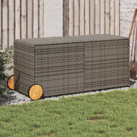 Contenitore da Giardino con Ruote Grigio 283L in Polyrattancod mxl 90063