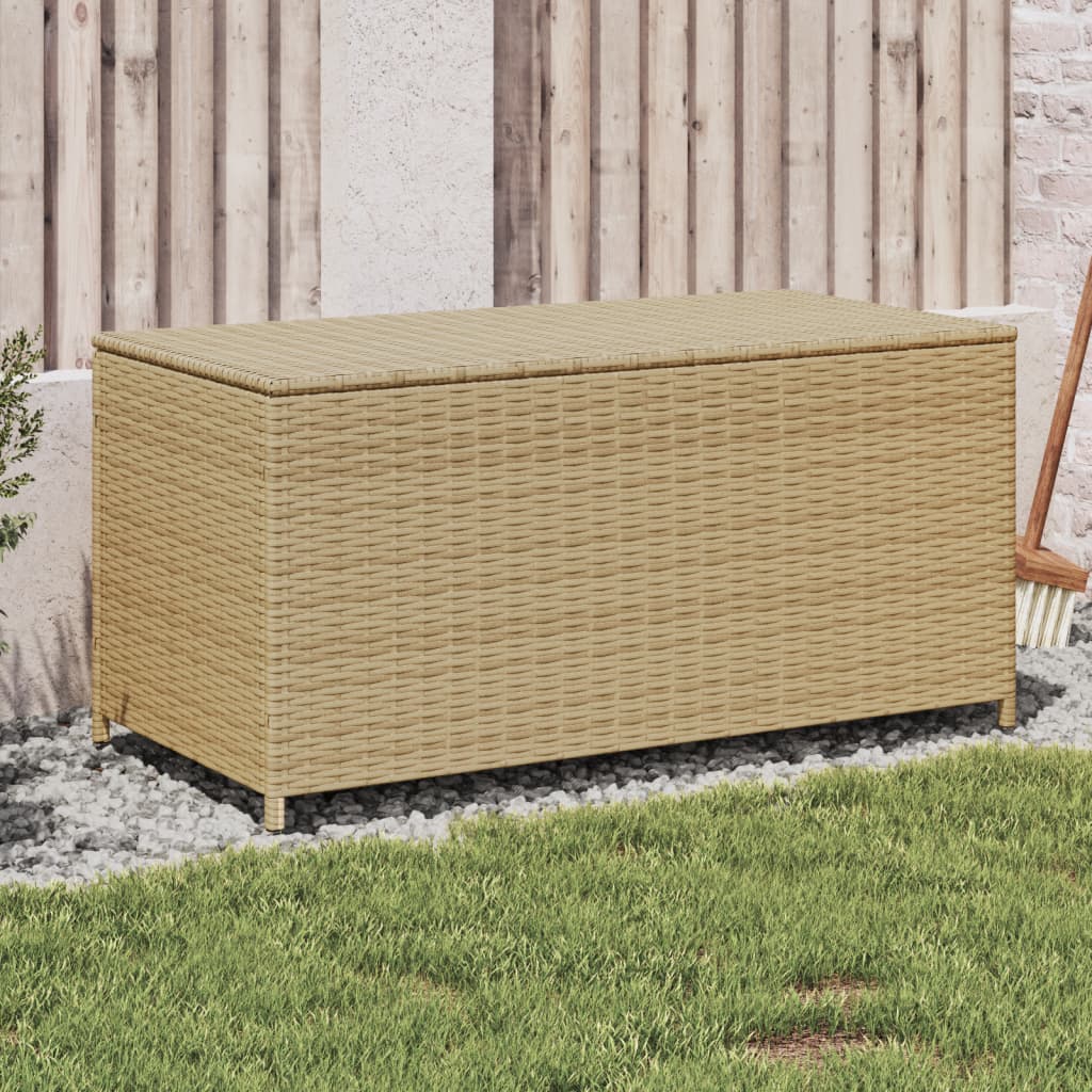 Contenitore da Giardino Beige Misto 190L in Polyrattan 365323