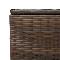 Contenitore da Giardino con Ruote Marrone 190L in Polyrattan 365325