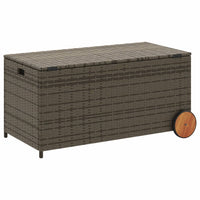 Contenitore da Giardino con Ruote Grigio 190L in Polyrattan 365326