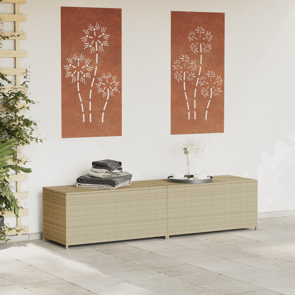 Contenitore da Giardino Beige Misto 469L in Polyrattancod mxl 114066