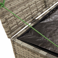 Contenitore da Giardino Grigio 291L in Polyrattan 365338