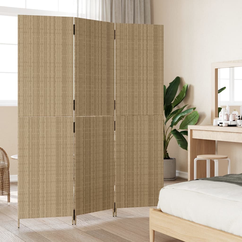 Divisorio per Ambienti a 3 Pannelli Beige in Polyrattancod mxl 109900