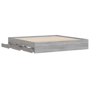 Giroletto Cassetti Grigio Sonoma 200x200 cm Legno Multistrato 3207250