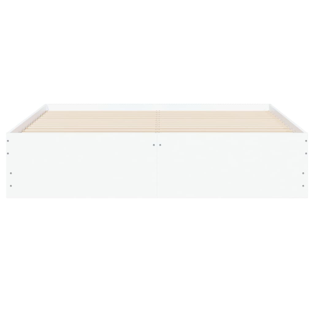 Giroletto con Cassetti Bianco 150x200 cm in Legno Multistrato 3207266